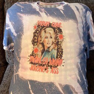 Handcrafted Bleached Feeling Cute Dolly Tee NWOT